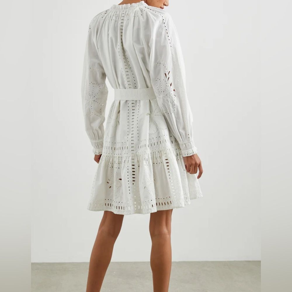 RAILS Saylor Cotton Eyelet Tie-Waist Minidress NWT Size M - Picture 2 of 13